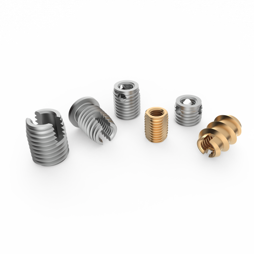 Self-tapping threaded bushes