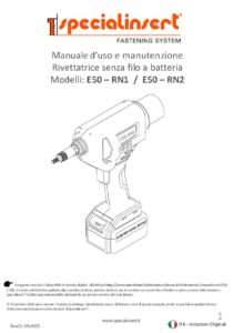Manuale uso E50 ITALIANO